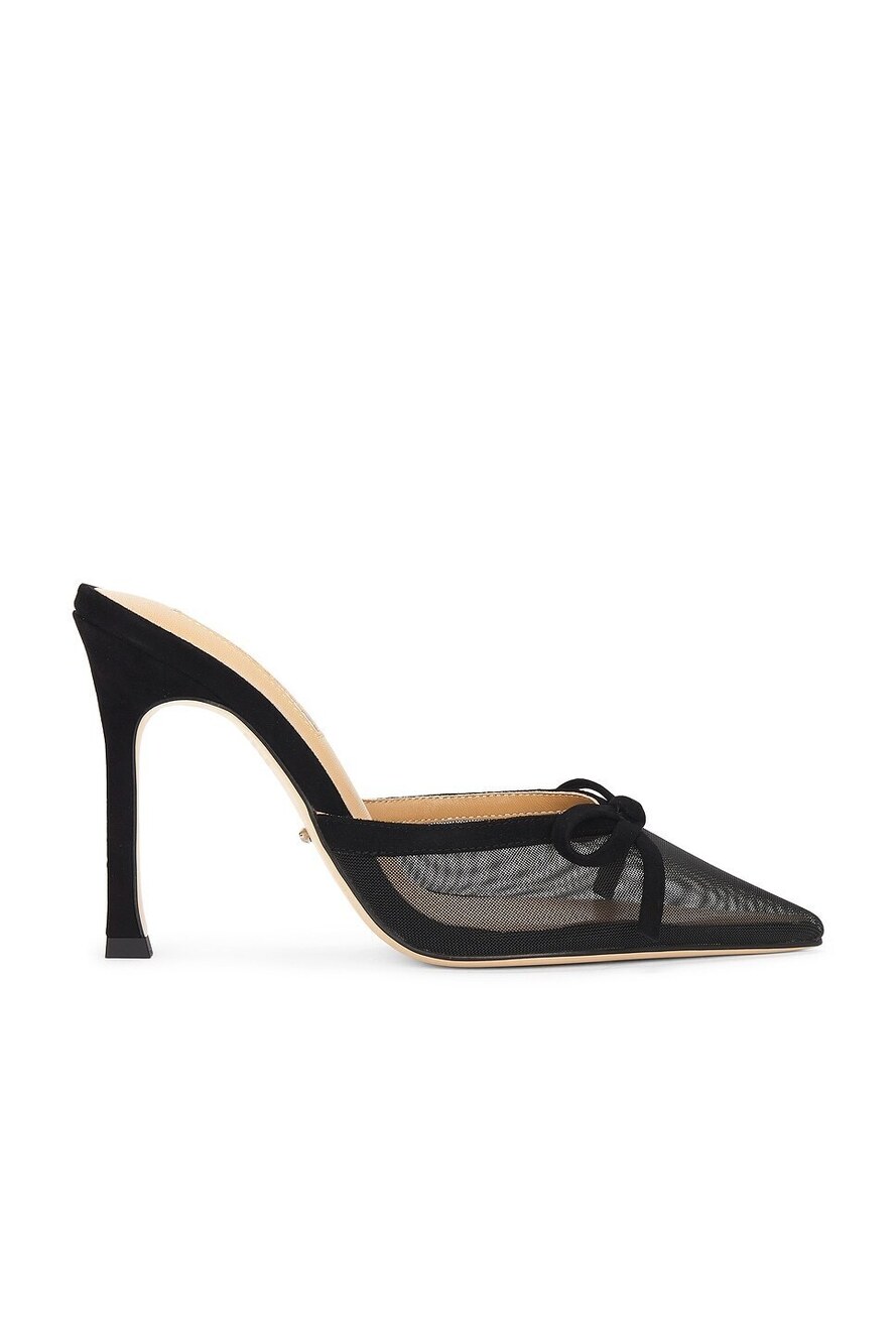 Tony Bianco Aroma Pump in Black suede high stiletto heel pointed toe slip-on